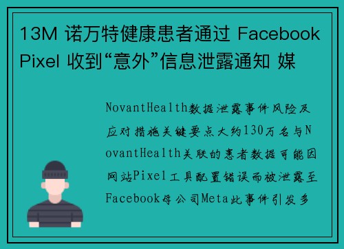 13M 诺万特健康患者通过 Facebook Pixel 收到“意外”信息泄露通知 媒体